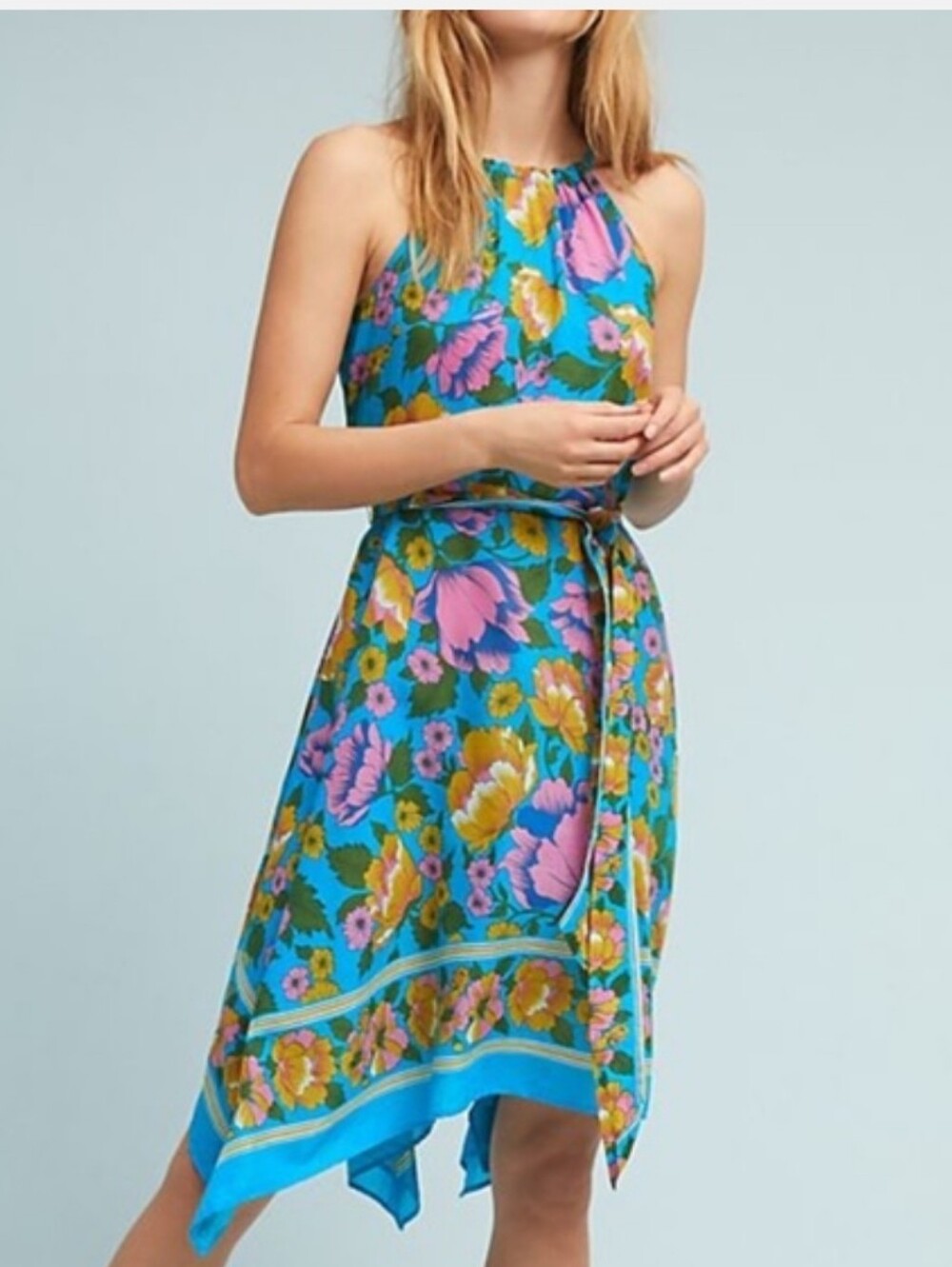 Lilka Dinan Floral Halter Dress, Sz M